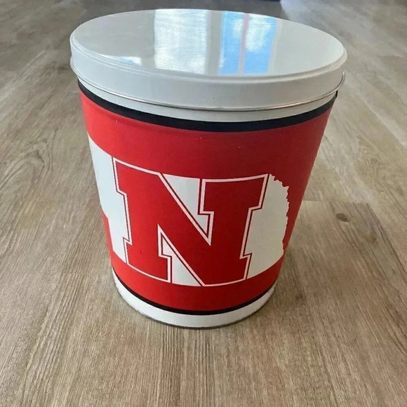 Nebraska Huskers Metal Tin with Lid - Picture 1 of 9